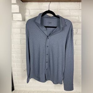 UNTUCKit Men’s Stretch Performance Button Down Shirt Medium Gray Slim Fit Casual